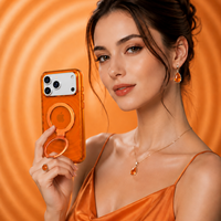 Coque de téléphone portable personnalisée de luxe avec chargement sans fil magnétique sécurisé pour iPhone 17 18 Pro Max avec support