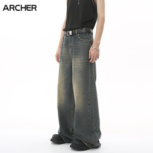 Pantaloni da <span class=keywords><strong>Uomo</strong></span> Retrò Larghi di Alta Qualità Personalizzabili con LOGO <span class=keywords><strong>Jeans</strong></span> <span class=keywords><strong>Baggy</strong></span> da <span class=keywords><strong>Uomo</strong></span> Pantaloni di <span class=keywords><strong>Jeans</strong></span> - Product Image 3