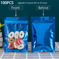 Mini sac en aluminium ziplock couleur plastique petits sacs à fermeture éclair en mylar