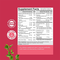 Complément alimentaire végétalien en capsules pour la fertilité féminine, marque privée, pour le bien-être des femmes, avec folate, CoQ10 et baie de Gattilier
