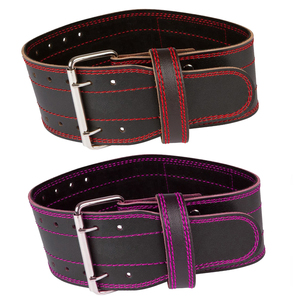 Best Unisex Cowhide Real Leather Gym Fitness Belt Customizable Logo Breathable Feature for <b>Weight</b> Lifting <b>Barbell</b> Training - Product Image 1