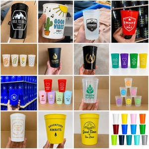 Vasos de Plástico Reutilizables con Logotipo Personalizado para Fiestas, Cumpleaños, Picnics, Eventos Deportivos, Bodas, Estadios, Regalos Promocionales, Vasos para Bebidas - Product Image 5