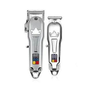 Nuevos recortadores y cortapelos eléctricos recargables por USB, juego de cortapelos profesional para hombres
