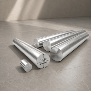 Barras de Aluminio 6061, Aleación Serie 6000, Diámetro 10 Pulgadas (254 mm), Longitud 152.4 mm, Estándar ASTM, No Secundarias, Marca OEM, Corte a Medida - Product Image 1