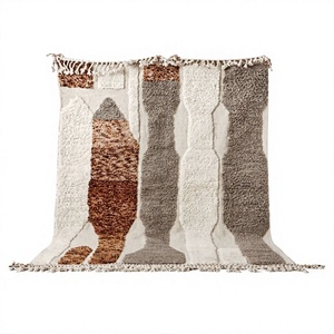Moroccan Unique Beni Ourain <b>Rug</b> Hand Made Moroccan <b>Boho</b> Beni Ourain <b>Rug</b> Albertina Hand Knotted Wool Area <b>Rug</b> By ITHL - Product Image 1