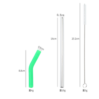 Pailles à boire réutilisables en acier inoxydable 304 avec embouts en silicone souple, portables et lavables, ensemble tendance