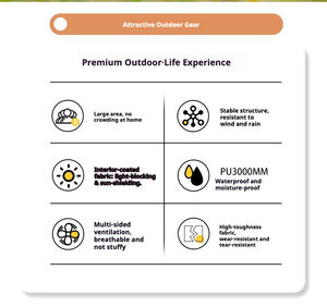 Tente gonflable Oxford au design unique de cabane dans les arbres, pour 6 à 10 personnes, <span class=keywords><strong>camping</strong></span> familial, imperméable, résistante au vent, installation rapide, fenêtres à blocs de couleur - Product Image 3