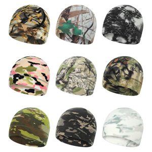 Camouflage Fleece Hat For Men And Women Thickened Warm Ear Protecting Cycling Hiking Cap Outdoor Sports Adult Use - Product Image 1