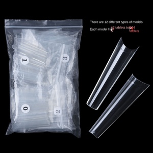 Pièce à ongles en denim XXL transfrontalière européenne et américaine française faux ongles <span class=keywords><strong>couleur</strong></span> naturelle 504 pièces sac pour doigts - Product Image 4