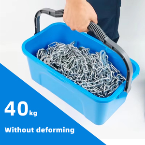 Cubo de limpieza de ventanas <span class=keywords><strong>comercial</strong></span> de 12L de alta resistencia con mango ergonómico, ideal para edificios altos, de plástico duradero, capacidad de carga industrial de 40 kg - Product Image 2