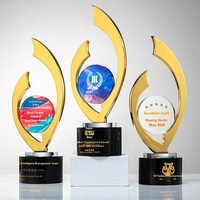 Trophée, médaille et plaque en métal et cristal haut de gamme personnalisés pour compétitions, réunions annuelles et gravures commémoratives