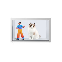 Vitrine LCD à écran tactile 3D de 18.5 pouces en fer transparent et matériau métallique pour les expositions de centres commerciaux