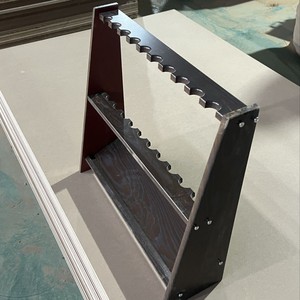 Estante vertical de madera MDF de 60x28.5x57 cm para almacenamiento de palos de billar y snooker - Product Image 4