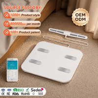 Balance électronique intelligente avec écran LCD/LED, barre de poignées, 8 électrodes, balance de composition corporelle 3D, balance de graisse corporelle intelligente