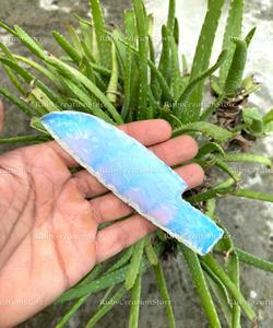 มีดทำจากโอปอลไลท์ - ของตกแต่งแท่นบูชาคริสตัลสีรุ้ง, ใบมีดหินสำหรับพิธีกรรม, ของตกแต่งทางจิตวิญญาณ, ของขวัญสำหรับบ้าน - Product Image 2