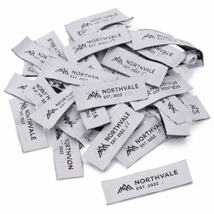 En gros, Nouveau design, <span class=keywords><strong>Étiquettes</strong></span> en tissu de marque, <span class=keywords><strong>Étiquettes</strong></span> volantes pour <span class=keywords><strong>vêtements</strong></span>, <span class=keywords><strong>Étiquettes</strong></span> de soin tissées pour col de <span class=keywords><strong>vêtements</strong></span> pour femmes, Accessoires vestimentaires - Product Image 2