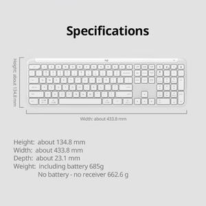 Original Logitech Signature K950 Ultra Slim Silent Wireless <b>Keyboard</b>, Full Size with Numeric Keypad,Office <b>Keyboard</b> for Windows - Product Image 6