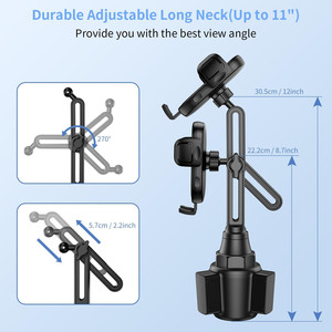 Support universel pour téléphone portable de voiture, support de téléphone, support de porte-gobelet, support de bouteille, support pour smartphone - Product Image 6