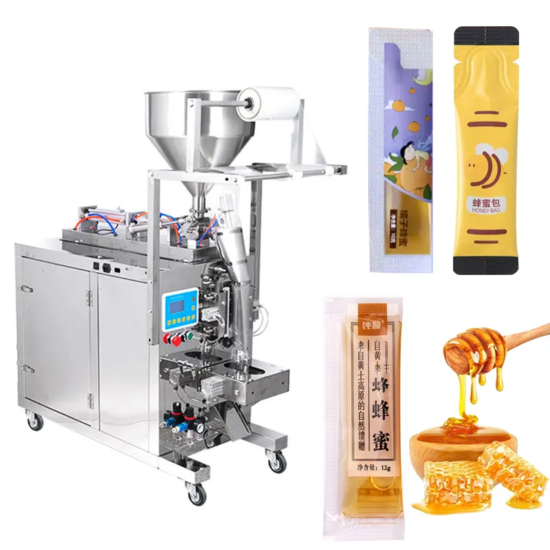 Automatic Pneumatic Honey Stick Weighing And Filling Packing Machine Syrup Sachet Paste Liquid Packaging Machine