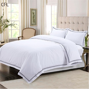De alta calidad <span class=keywords><strong>blanco</strong></span> liso de poliéster de algodón hotel barato al por mayor de colchas para camas de hotel - Product Image 5