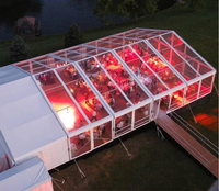 Tentes de réception grand format résistantes aux UV, tentes de mariage blanches de luxe pour événements en plein air