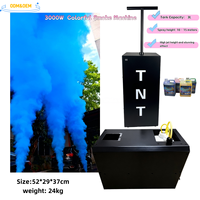 Machine à fumée colorée 3000W 10-15M avec DMX et télécommande, en métal écologique pour festivals et défilés en extérieur