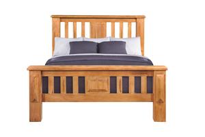 Cama de madera Queenlands de diseño moderno Muebles de madera maciza de roble para dormitorio Fabricante vietnamita Bajo MOQ Paquete de cartón gráfico - Product Image 5