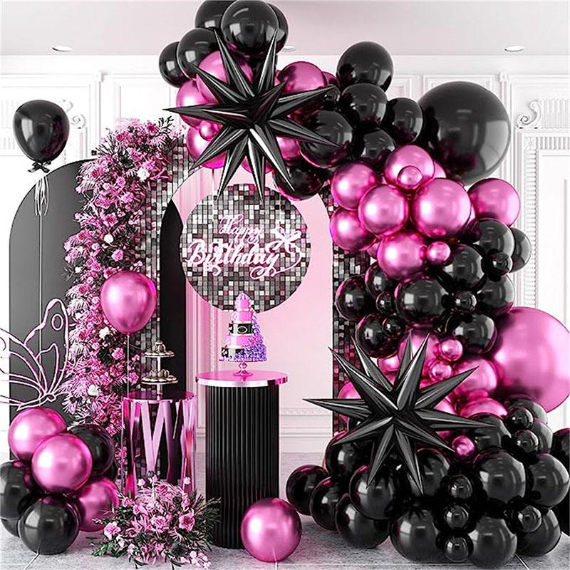 Bulk Wholesale Elegant Birthday Balloons Set Gold Purple Metallic Party Decorations for Wedding Decoration Supplies