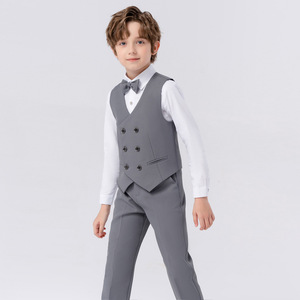 Set di <span class=keywords><strong>Abbigliamento</strong></span> Estivo per Bambini in Cotone a Righe, Camicia e Pantaloni, Stile Europeo, 2 Pezzi, BS002 - Product Image 2