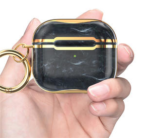 Cas De l'écouteur Pour AirPods 2 Pro Cas Électrolytique Marbre Mignon Or Brillant Dur Housse De Protection pour AirPod 2 1 <span class=keywords><strong>Air</strong></span> Gousses <span class=keywords><strong>Coque</strong></span> - Product Image 3