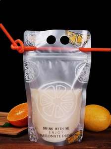 Plástico PE de calidad alimentaria congelada, 500ml, líquido carbonatado, bolsa de pie, contenedor de bebida biodegradable y reutilizable para agua - Product Image 6