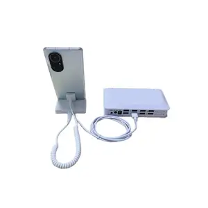 Shenzhen cheap price 8 USB security cell phone stand anti theft alarm display stand with charging cables