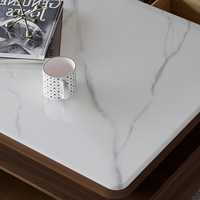 Ensemble table basse carrée et meuble TV en bois, design moderne et luxueux, durable, avec rangement, pour salon et mobilier de maison