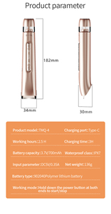 <span class=keywords><strong>Rasoir</strong></span> électrique 2-en-1 <span class=keywords><strong>pour</strong></span> femmes, double lame, sans fil, rechargeable, tondeuse bikini, machine d'épilation du corps et du nez - Product Image 4