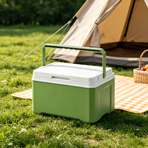 20L <b>Cooler</b> <b>Box</b> Insulated Thermal <b>Box</b> with Ergonomic Handle for Outdoor Group Camping Beach Events - Product Image 1