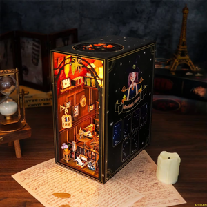 Hamaileon 3D Puzzle estantería DIY juguete Mira's Magic House hogar para casa de muñecas modelo sujetalibros decoración de construcción regalos para libro Noo - Product Image 2