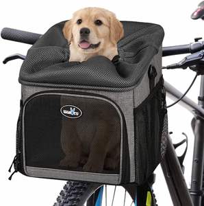 Porte-panier de <span class=keywords><strong>vélo</strong></span> <span class=keywords><strong>pour</strong></span> <span class=keywords><strong>chien</strong></span>, sac à dos de transport avant <span class=keywords><strong>pour</strong></span> <span class=keywords><strong>vélo</strong></span> <span class=keywords><strong>pour</strong></span> animaux de compagnie, pliable et amovible, 2 poches de rangement latérales - Product Image 1