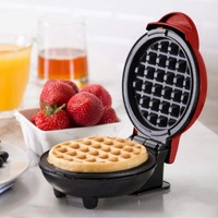 Gaufrier électrique double face antiadhésif mini format, idéal pour la maison, l'hôtel et le petit-déjeuner des enfants, avec utilisation en extérieur et en voiture – Vente chaude