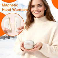 2 Paket Penghangat Tangan Elektrik Magnetik 2000mAh USB Isi Ulang dengan Termostat yang Dapat Disesuaikan, Perlindungan dari Panas Berlebih, 4-6 Jam CE