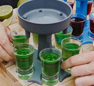 Dispensador de Bebidas, Vino y Licores de Plástico PP Ecológico, Directo de Fábrica, 6 Vasos Coloridos, Distribuidor de Agua, Herramienta para Fiestas, Logotipo Personalizado - Product Image 6
