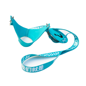 Tùy chỉnh Polyester Thủy Tinh Rượu vang đỏ dây buộc thăng hoa in logo chủ khóa dây buộc PVC kính tay áo dây buộc - Product Image 2