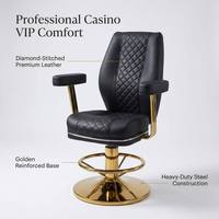 Chaise de casino ergonomique de qualité supérieure, confort ultime, siège à motif diamant, repose-pieds, outil pour salle de paris à haute tension