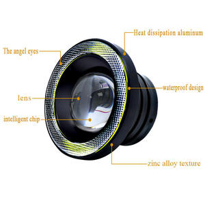 ไฟเดย์ไลท์ DRL สว่างพิเศษ 12V ขนาด 2.5 นิ้ว 3 นิ้ว 3.5 นิ้ว (64 มม. 76 มม. 89 มม.) แบบ COB LED Angel Eyes สำหรับรถยนต์และมอเตอร์ไซค์ - Product Image 4