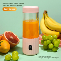 Mixeur de Jus Portable Pratique Rose et Vert, Blender à Smoothie Moulinex Mono-Portion pour Fruits et Jus d'Orange