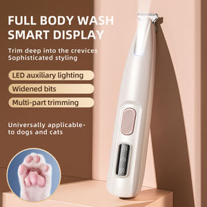 LED Light Rechargeable Electric Paw Claw Trimmer For <strong>Dogs</strong> Cats Luxury Waterproof Plastic Material Low Noise <strong>Pet</strong> <strong>Hair</strong> Shaver - Product Image 4