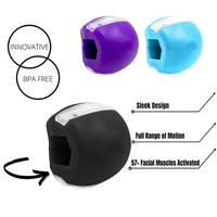 Balle de fitness faciale en gel de silice, exerceur de mâchoire, tonifiant facial, réduit le double menton, balle de relaxation, entraînement de fitness, simulateur de ligne de la mâchoire