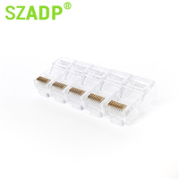 Cable de red Enchufe modular RJ45 Cat7 Cat6 Cat6a Cat5e 3U Cable Ethernet Conectores de crimpado Sin blindaje 8P8C Modular Utp