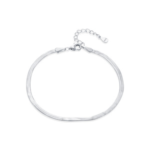 S925 Silver Minimalist Chain All Occasion <b>Adjustable</b> Herringbone <b>Bracelet</b> Round Link Design Everyday Wear Unisex Jewelry - Product Image 1