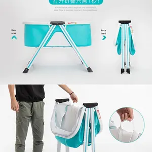 Cuna multifunción plegable fácil para bebé, cuna mecedora de altura ajustable con lado caído para <span class=keywords><strong>dormir</strong></span> junto a la cama - Product Image 3