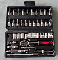 Outils de réparation de pneus 46 pièces - Clé fine noire 24T en acier à haute teneur en carbone galvanisé, robuste pour approvisionnement en gros